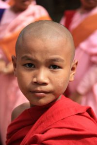 Myanmar, monk, boy, face
